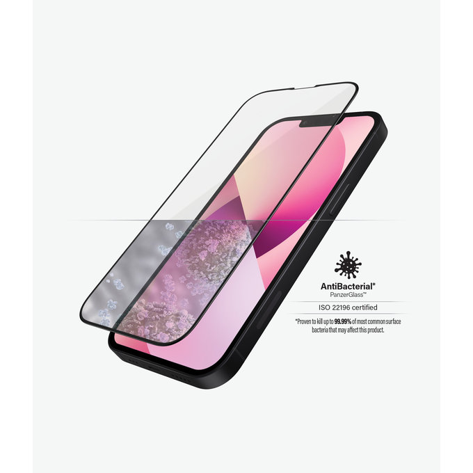 Szklo hartowane do iPhone 13 mini, Case Friendly AB, Czarny, Black, PanzerGlass