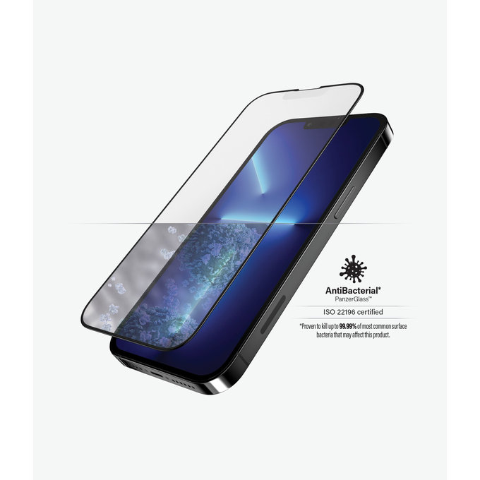 Szklo hartowane do iPhone 13 Pro Max, 14 Plus, Case Friendly Anti-Glare AB, Czarny, Black, PanzerGlass