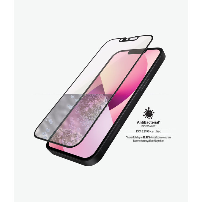 Szklo hartowane do iPhone 13 mini, Case Friendly Anti-Bluelight AB, Czarny, Black, PanzerGlass