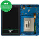 Wyswietlacz do Lenovo TAB 3 TB3-710F, Ekran dotykowy z ramką, Niebieski, Blue, TFT