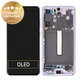 Wyświetlacz do Samsung S21 FE G990B, Ekran dotykowy z ramką, GH82-26414D, GH82-26420D, GH82-26590D, Violet, Genuine Service Pack
