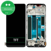 Wyświetlacz do Realme 8 Pro, Ekran dotykowy z ramką, Czarny, Black, TFT
