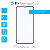 Szklo hartowane do iPhone X, XS, 11 Pro, FullCover Glass, FixPremium