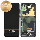 Wyświetlacz do Samsung S20 Ultra G988F, Ekran dotykowy z ramką, GH82-26032A, GH82-26033A, Cosmic Black, Genuine Service Pack
