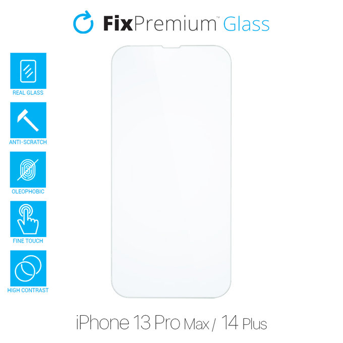 Szklo hartowane do iPhone 13 Pro Max, 14 Plus, FixPremium