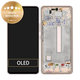 Wyświetlacz do Samsung A53 5G A536B, Ekran dotykowy z ramką, GH82-28024D, GH82-28025D, Awesome Peach, Genuine Service Pack