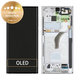 Wyświetlacz do Samsung S22 Ultra S908B, Ekran dotykowy z ramką, GH82-27488C, GH82-27489C, Phantom White, Genuine Service Pack