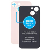 Tylne szklo z duza dziura na aparat do iPhone 13 Mini, Różowy, Pink