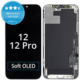 Wyświetlacz Soft OLED dla iPhone 12, 12 Pro, Ekran dotykowy z ramką, FixPremium