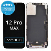 Wyświetlacz Soft OLED dla iPhone 12 Pro Max, Ekran dotykowy z ramką, FixPremium