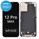 Wyświetlacz Soft OLED dla iPhone 12 Pro Max, Ekran dotykowy z ramką, FixPremium
