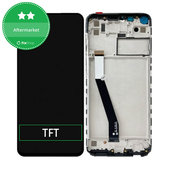 Wyświetlacz do Xiaomi Redmi Note 9, Ekran dotykowy z ramką, Czarny, Black, TFT