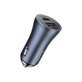Ładowarka samochodowa USB, USB-C, 3A, Szary, Gray, Baseus