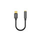 Przewód USB-C z redukcją podróży do gniazda 3,5mm, Czarny, Black, kompatybilny ze słuchawkami przewodowymi, połączeniami i muzyką, Baseus