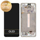 Wyświetlacz do Samsung A33 5G A336B, Ekran dotykowy z ramką, GH82-28143B, GH82-28144B, Awesome White, Genuine Service Pack