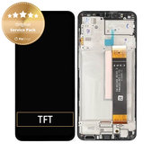 Wyświetlacz do Samsung M23 5G M236B, Ekran dotykowy z ramką, GH82-28487A, GH82-28488A, GH82-28492A, Czarnny, Black, Genuine Service Pack