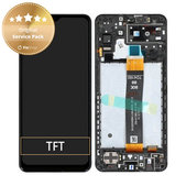 Wyświetlacz do Samsung A13 5G A136B, Ekran dotykowy z ramką, GH82-29077A, GH82-29078A, Czarny, Black, Genuine Service Pack