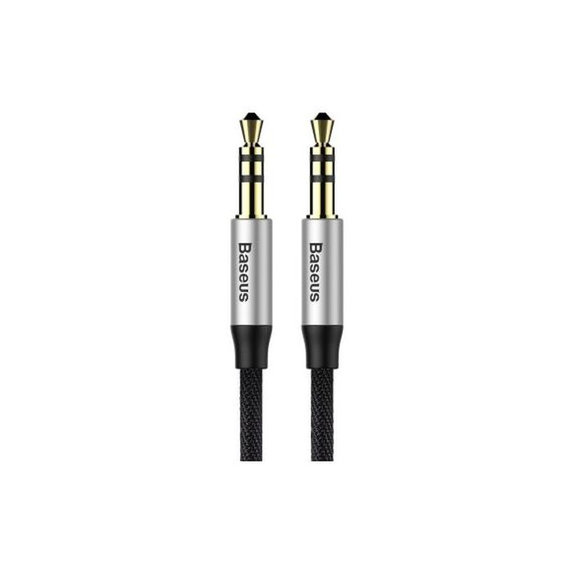 Kabel AUX, 1m, Srebrny/Czarny, Silver/Black, Baseus