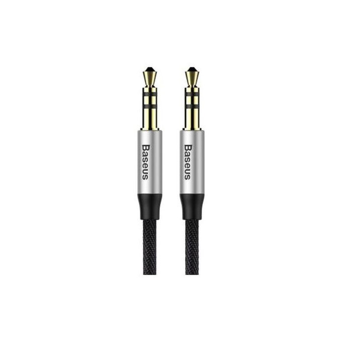 Kabel AUX, 1m, Srebrny/Czarny, Silver/Black, Baseus
