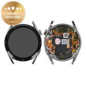 Wyświetlacz do Huawei Watch GT 3 46mm, PT-B19, Ekran dotykowy i ramka, 02354QMS, Genuine Service Pack