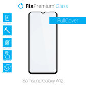 Szklo hartowane do Samsung A12, FullCover Glass, FixPremium