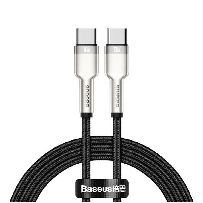 Kabel USB-C / USB-C (1m), czarny, black, Baseus