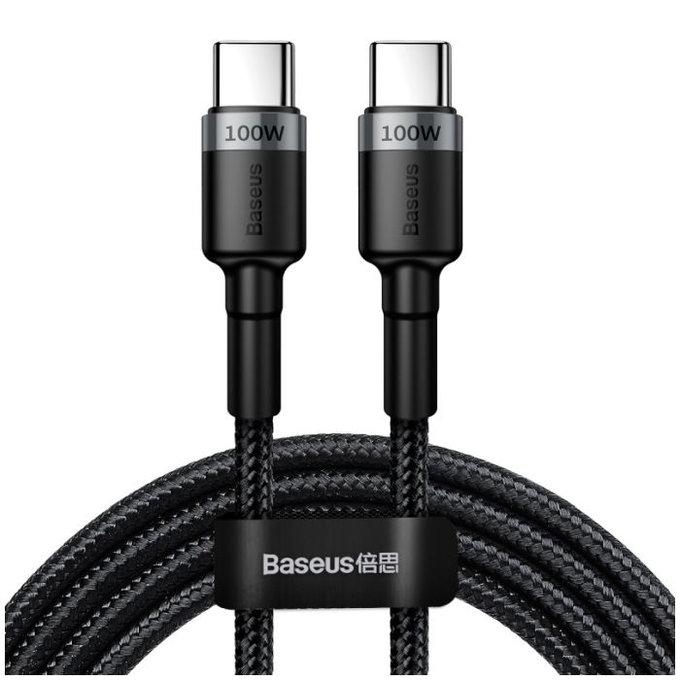 Kabel USB-C / USB-C (2m), czarny, black, Baseus