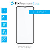 Szklo hartowane do iPhone XR, 11, FullCover Glass, FixPremium