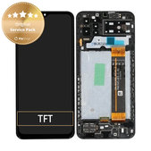 Wyświetlacz do Samsung A13 A137F, Ekran dotykowy z ramką, GH82-29227A, GH82-29228A, Czarny, Black, Genuine Service Pack