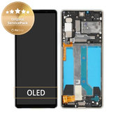 Wyświetlacz do Sony Xperia 10 IV XQCC54, Ekran dotykowy z ramką, A5047174A, Biały, White, Genuine Service Pack