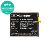 Bateria dla Samsung A51 A515F, 3900mAh, Li-Pol, 3.85 V, EB-BA515ABY, HQ
