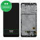Wyświetlacz do Samsung A41 A415F, Ekran dotykowy z ramką, Prism Crush Black, TFT
