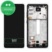 Wyświetlacz do Samsung A52 4G A525F, Ekran dotykowy z ramką, Awesome Black, TFT