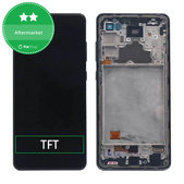 Wyświetlacz do Samsung A72 A725F / A726B, Ekran dotykowy z ramką, Awesome Black, TFT