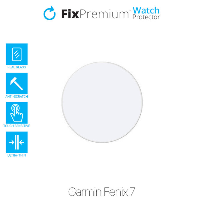 Szkło hartowane do Garmin Fenix 7, Przezroczysty, Transparent, FixPremium