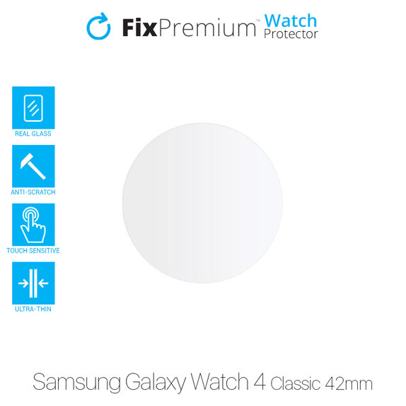 Szkło hartowane do Samsung Galaxy Watch 4 Classic 42mm, Przezroczysty, Transparent, FixPremium