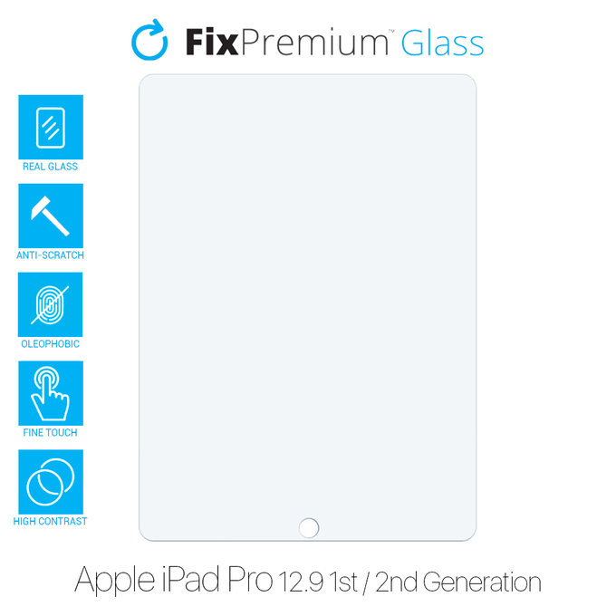 Szkło hartowane do Apple iPad Pro 12.9" (1. Gen 2015, 2. Gen 2017), FixPremium