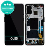 Wyświetlacz OLED do OnePlus 9, Ekran dotykowy z ramką, Astral Black