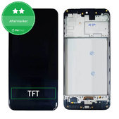 Wyświetlacz do Samsung M21 M215F, Ekran dotykowy z ramką, Czarny, Black, TFT
