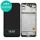Wyświetlacz OLED do Samsung M31s M317F, Ekran dotykowy z ramką, Mirage Black