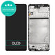 Wyświetlacz OLED do Samsung M51 M515F, Ekran dotykowy z ramką, Celestial Black