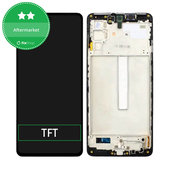 Wyświetlacz do Samsung M52 5G M526B, Ekran dotykowy z ramką, Czarny, Black, TFT