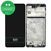 Wyświetlacz do Samsung M53 5G M536B, Ekran dotykowy z ramką, Czarny, Black, TFT