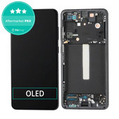 Wyświetlacz OLED do Samsung S21 FE G990B, Ekran dotykowy z ramką, Czarny, Black