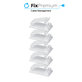 Organizer kabli, Klipsy, 5 szt., Przezroczysty, Transparent, FixPremium