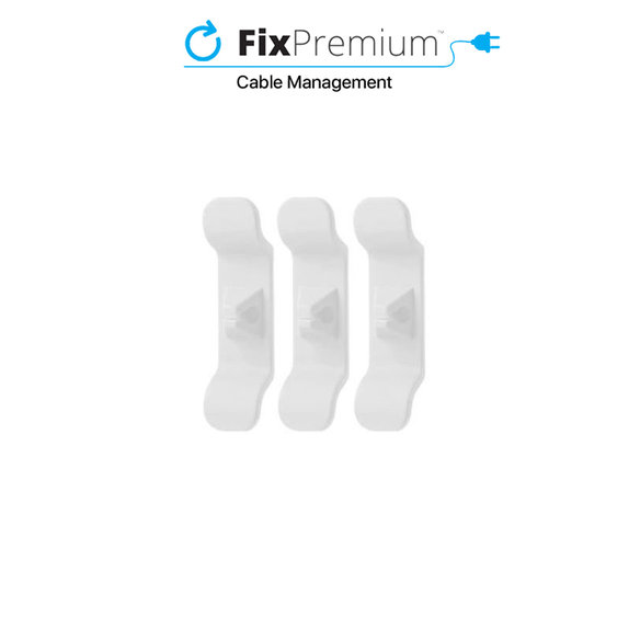 Organizer kabli, Klipsy, 5 szt., Przezroczysty, Transparent, FixPremium