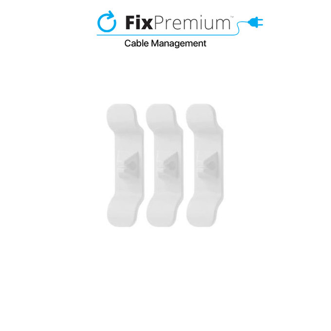 Organizer kabli, Klipsy, 5 szt., Przezroczysty, Transparent, FixPremium
