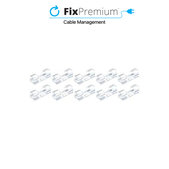Organizer kabli, Klipsy, 10 szt., Przezroczysty, Transparent, FixPremium