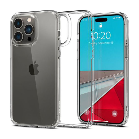 Etui do iPhone 14 Pro Max, Ultra Hybrid, Przezroczysty, Transparent, Spigen