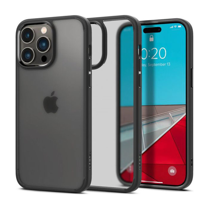 Etui do iPhone 14 Pro, Ultra Hybrid, Frost Black, Spigen